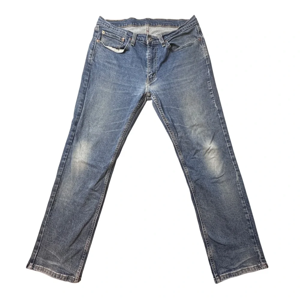 Levi's 514 Jeans‎ Mens 34x28 Blue Straight Fit Stretch WaterLess Denim Pants